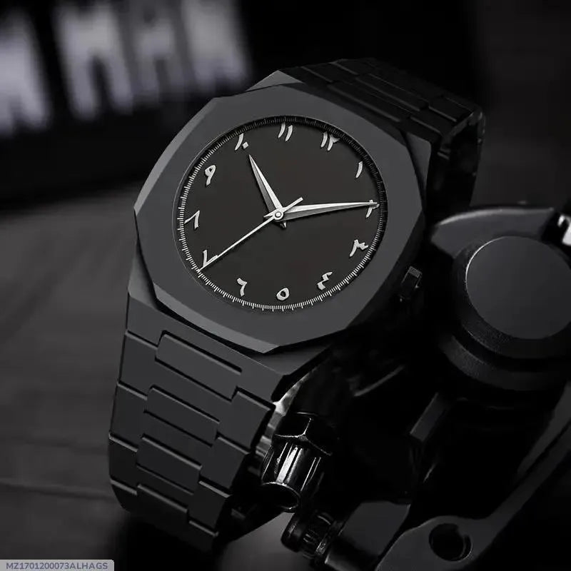 All Black Modern Octagon Watch