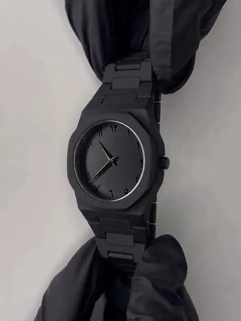 All Black Modern Octagon Watch